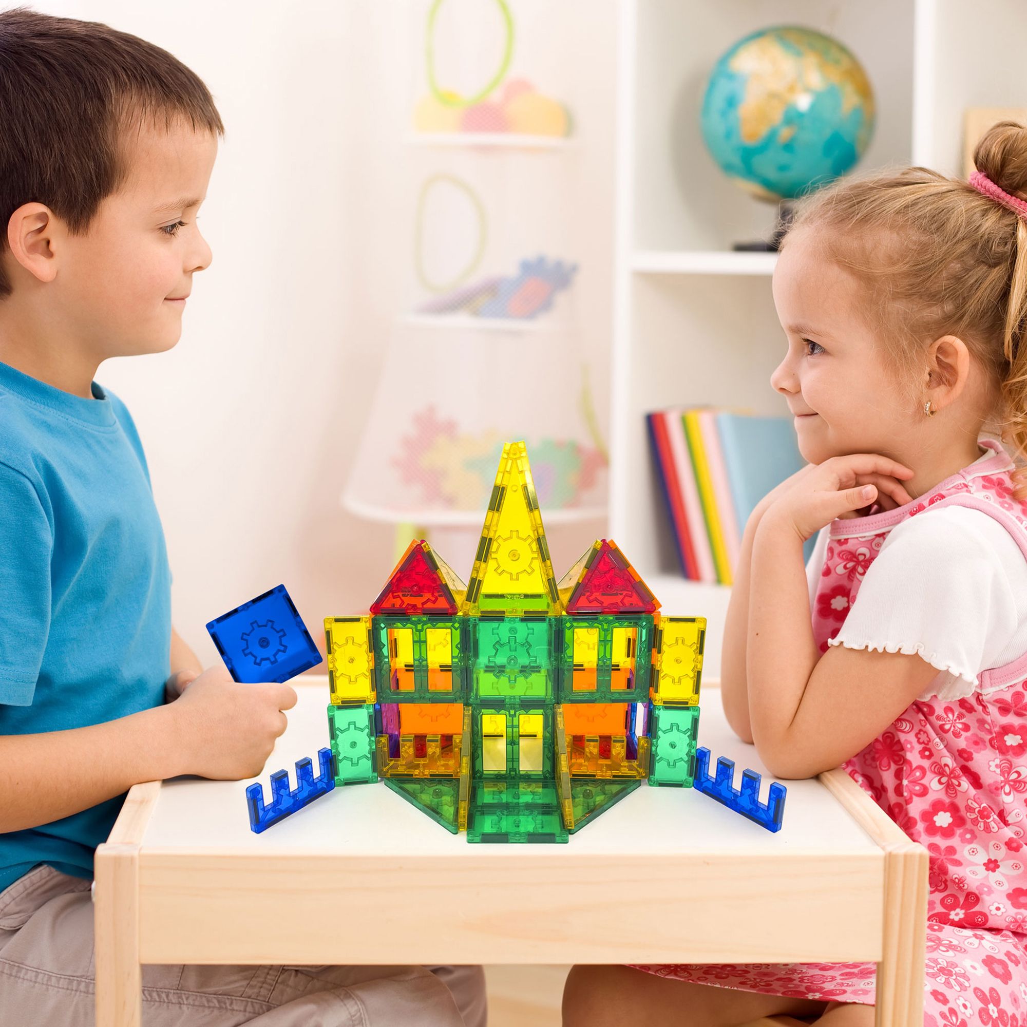 Tytan 80-Pc. Magnetic Learning Tiles and Building Set