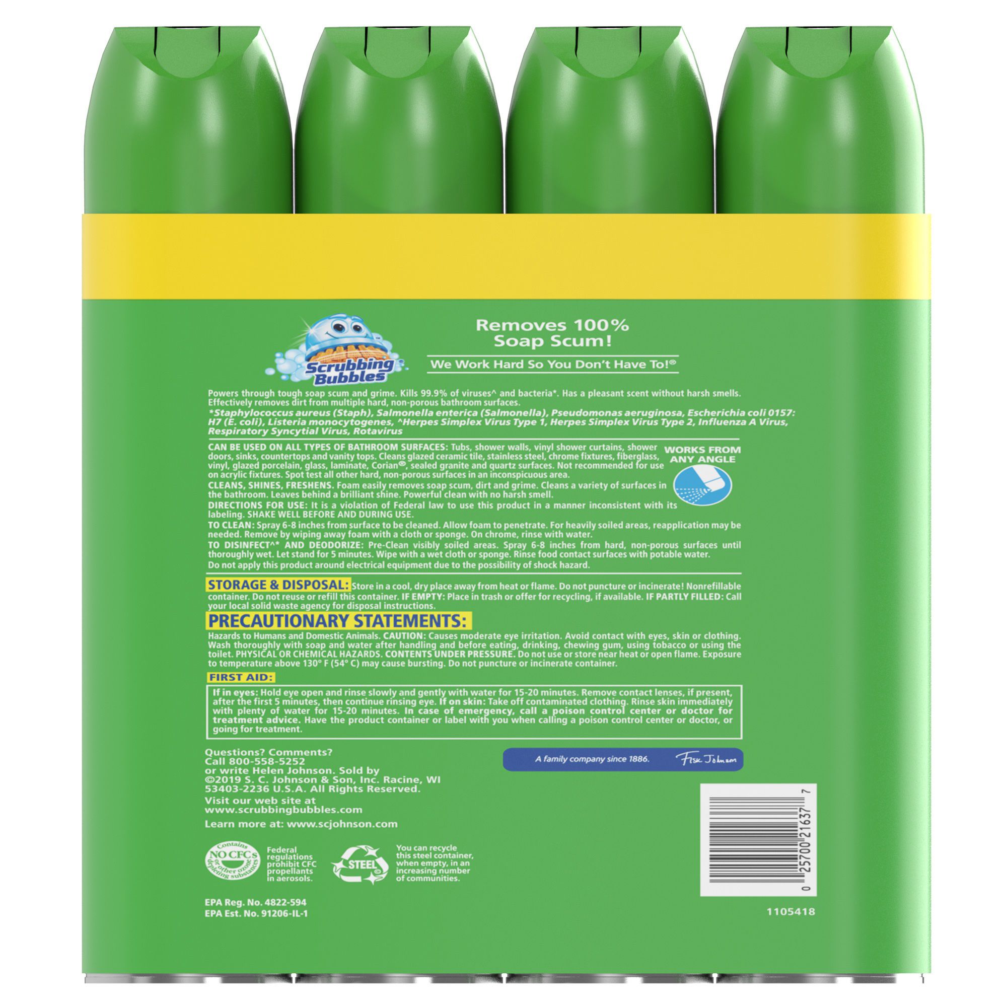 Scrubbing Bubbles® Disinfectant Bathroom Cleaner II, Rain Shower