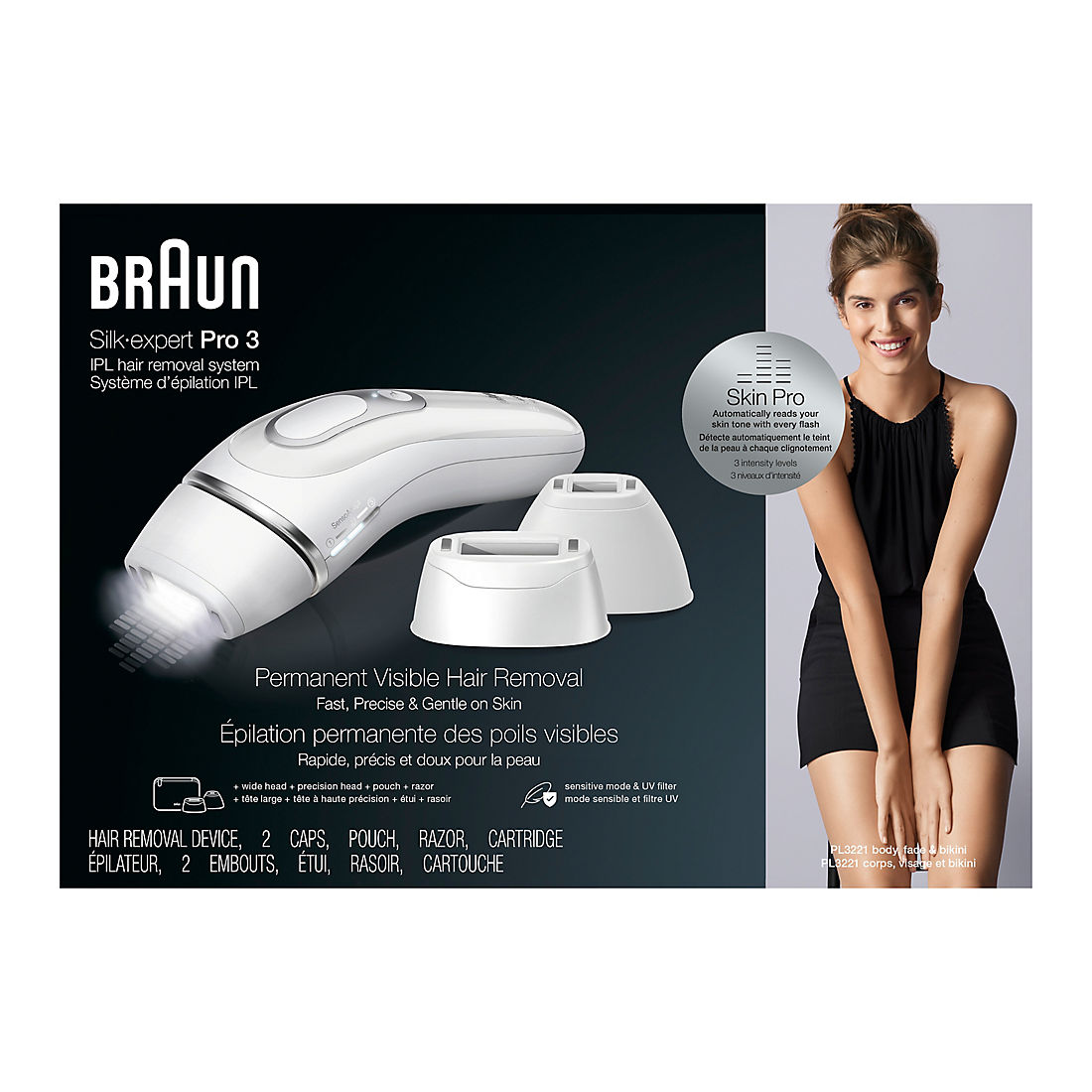 Braun Silk Expert Pro 3 IPL At-Home Hair Removal System for Men and Women