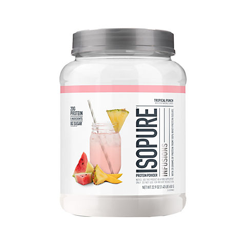 Isopure Infusions Tropical Punch Clear Whey Protein Isolate, 1.43 lbs.