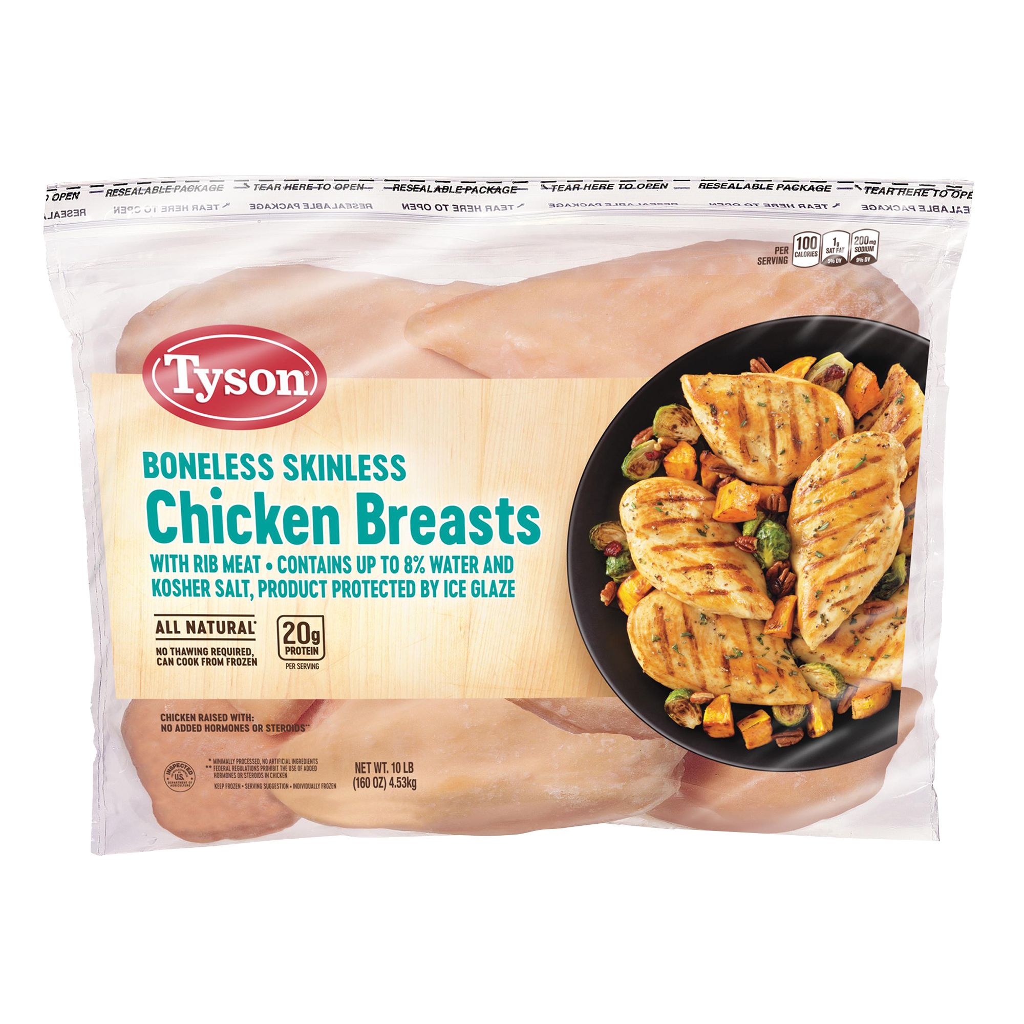 Boneless Skinless Chicken Breasts (8 packs, 1 lb. per pack)