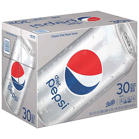 Diet Pepsi Soda, 30 pk./12 oz. cans