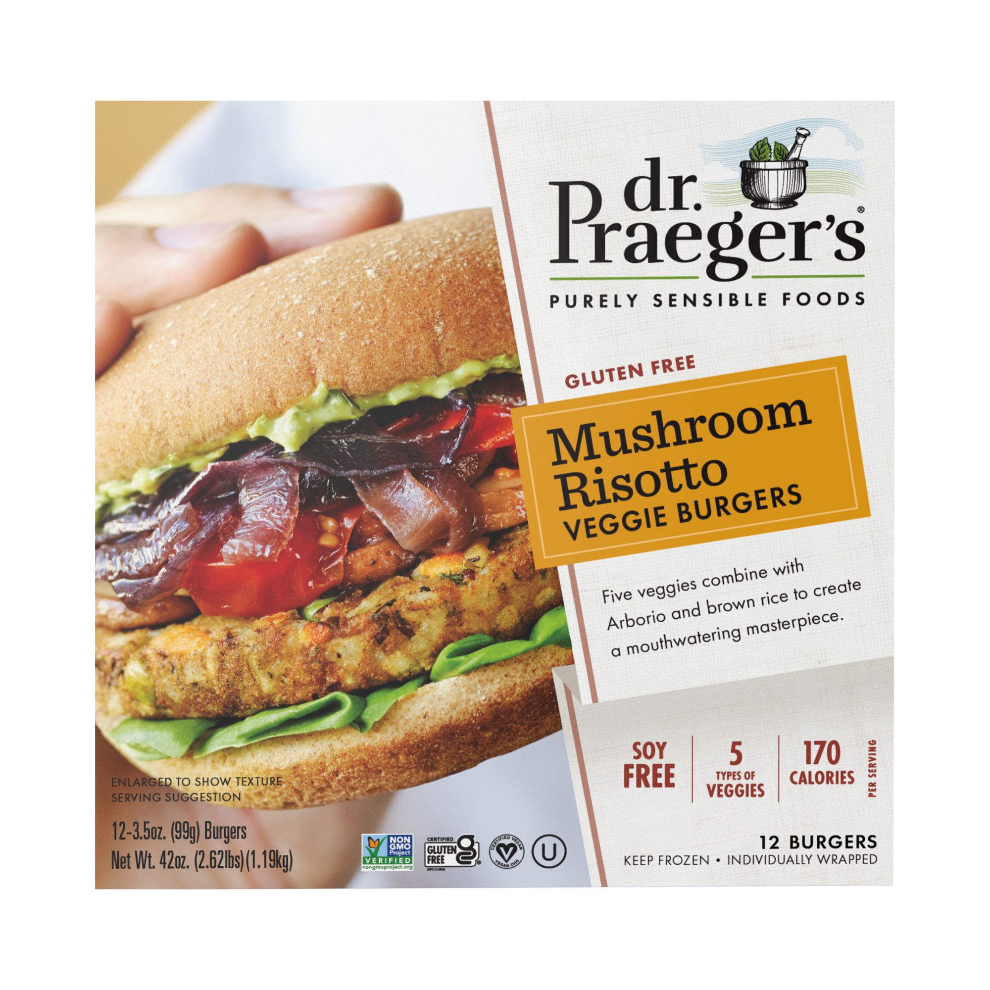 Dr. Praeger's Mushroom Risotto Veggie Burgers, 12 ct. BJ's Wholesale Club