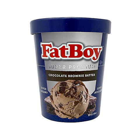 FatBoy Chocolate Brownie Batter Ice Cream, 30 oz.