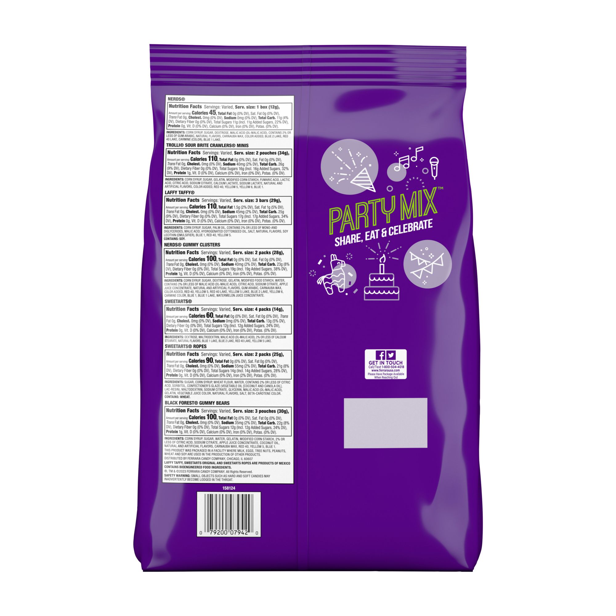 Nerds, Trolli, Laffy Taffy & More, Ferrara Candy Mix, 120 ct