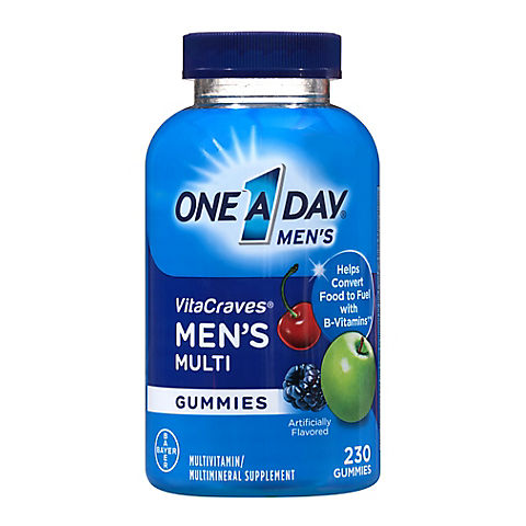 One A Day Men's VitaCraves Multivitamin Gummies, 230 ct.