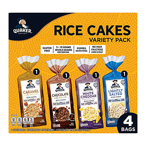 Quaker Rice Cakes Snacks Variety Pack, 4 ct