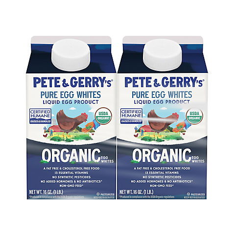 Pete and Gerry's Organic Liquid Egg Whites,2 pk./16 oz.