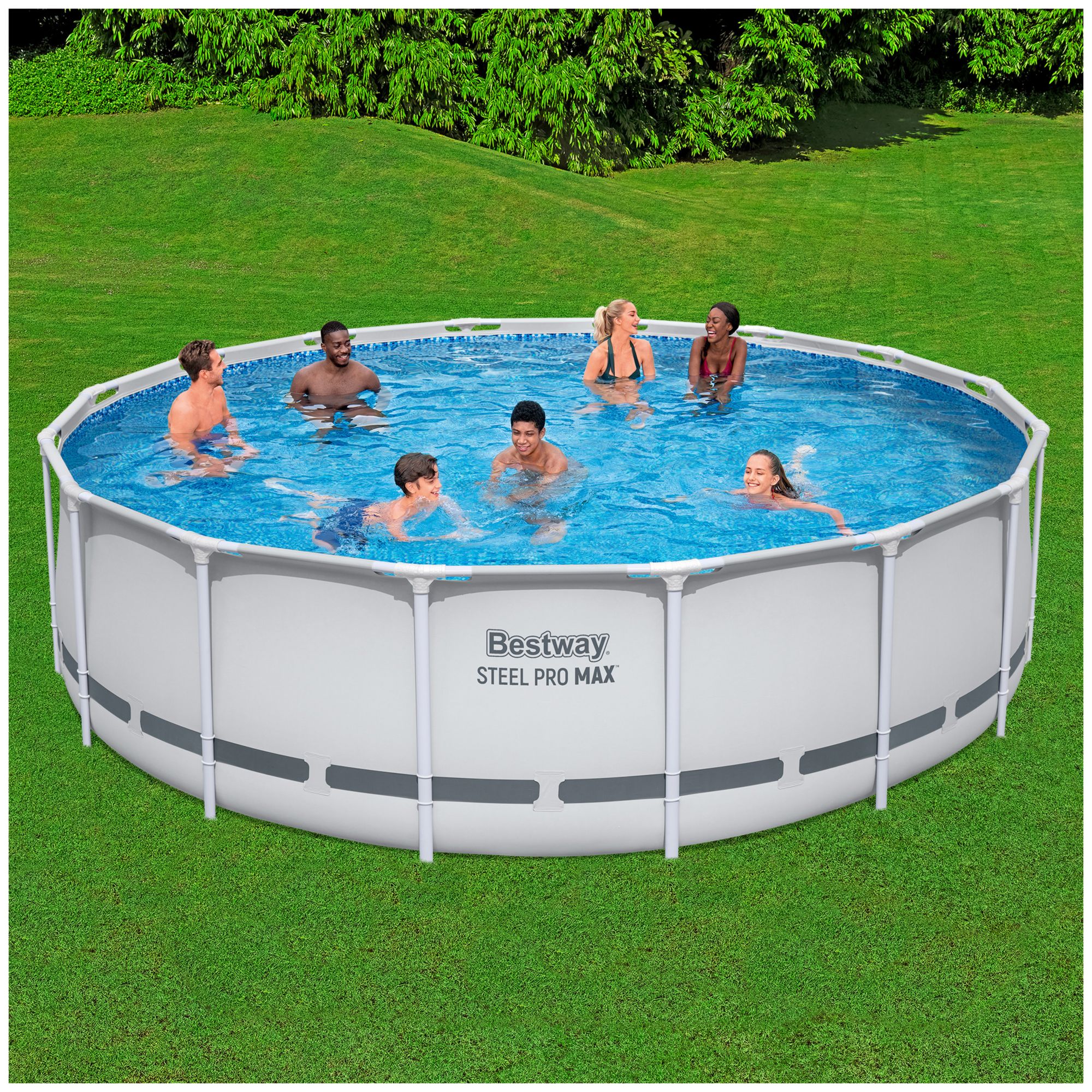 Bestway Power Steel 16' x 48" Round Above Ground Pool Set