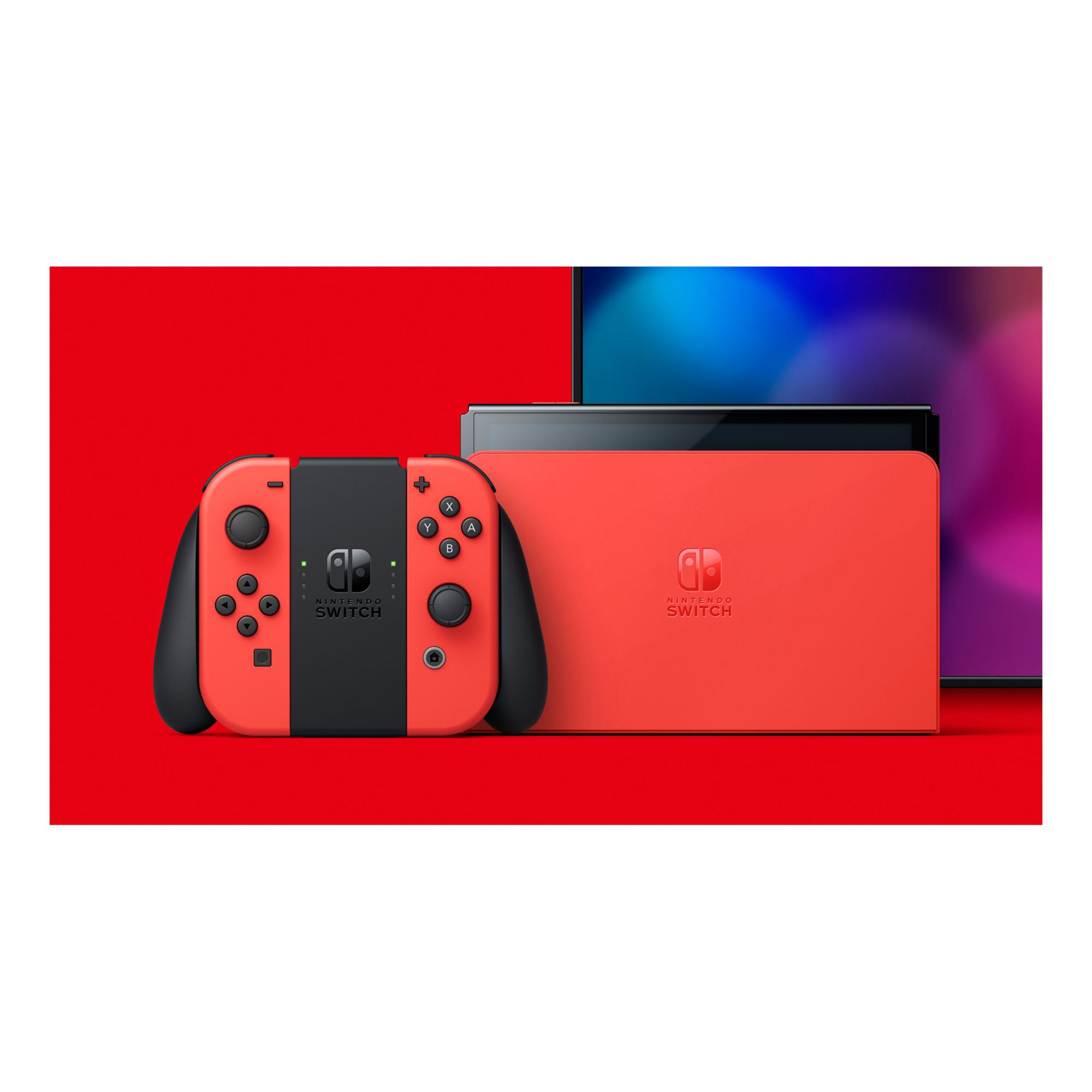  Nintendo Switch - OLED Model: Mario Red Edition (Renewed)