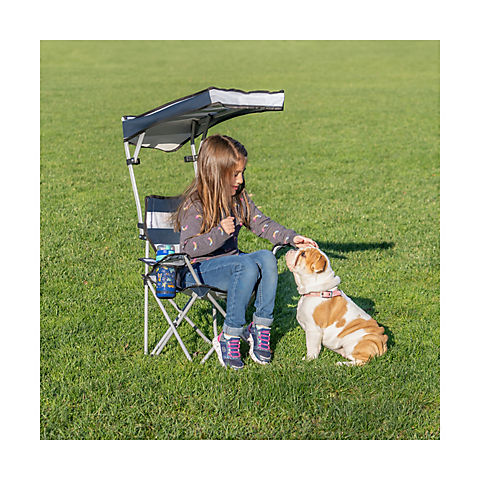 Camp & Go Kids Quad Chair with Shade - Blue and White