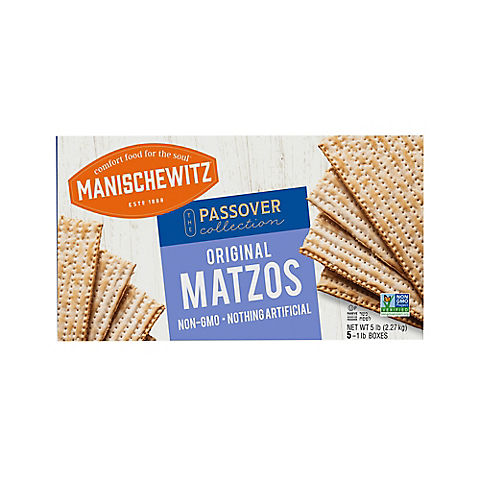 Manischewitz Unsalted Matzo, 5 lb. Box