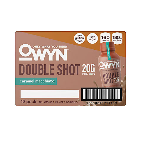 OWYN 20g Double Shot Caramel Macchiato Plant Protein Shake, 12 ct./12 oz.