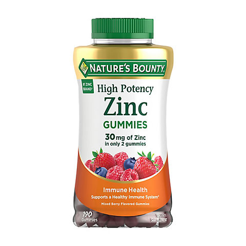 Nature's Bounty Zinc Gummy, 190 ct.