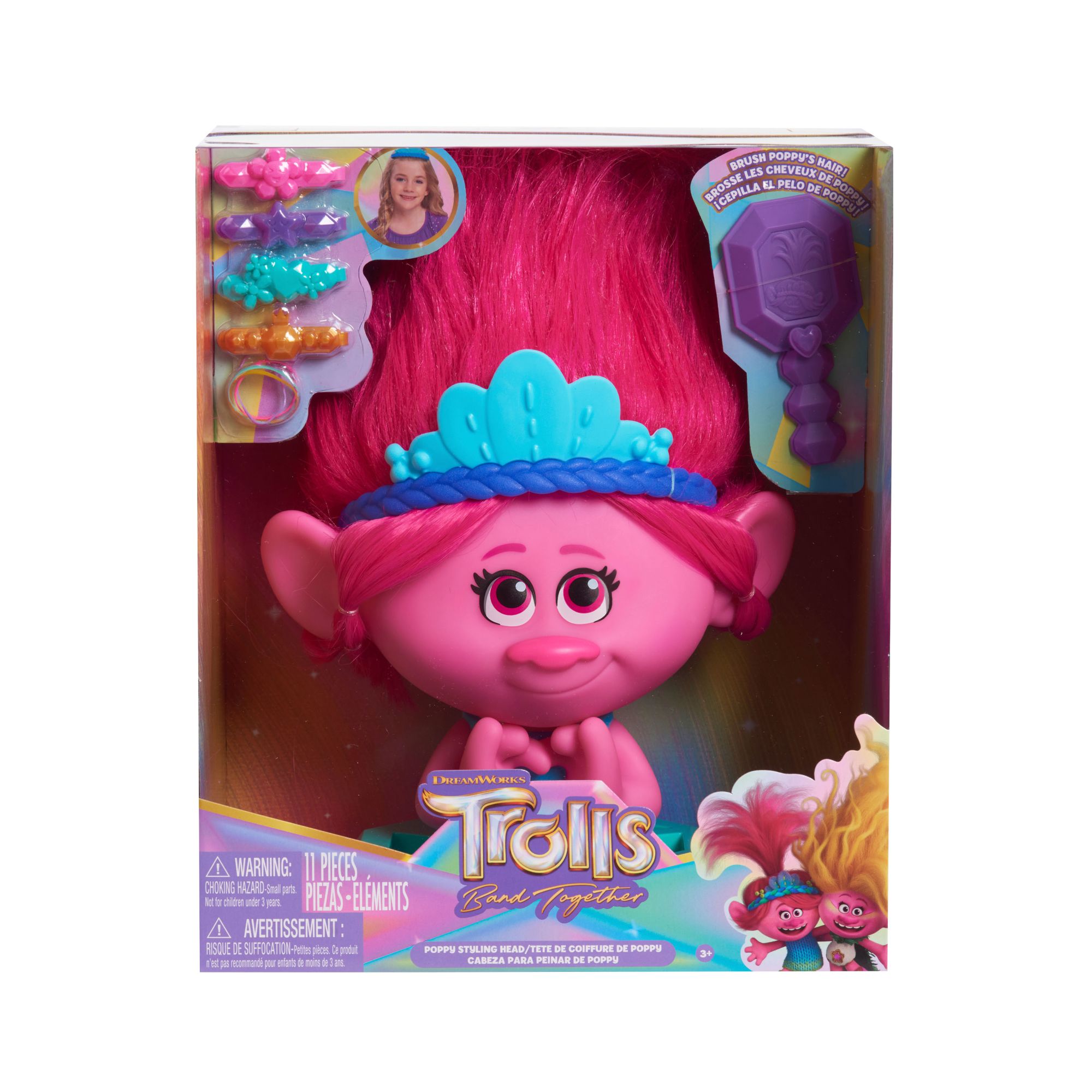 DreamWorks Trolls Surprise Mini Figure Series 9 Party Hair Trolls, 4 and Up  