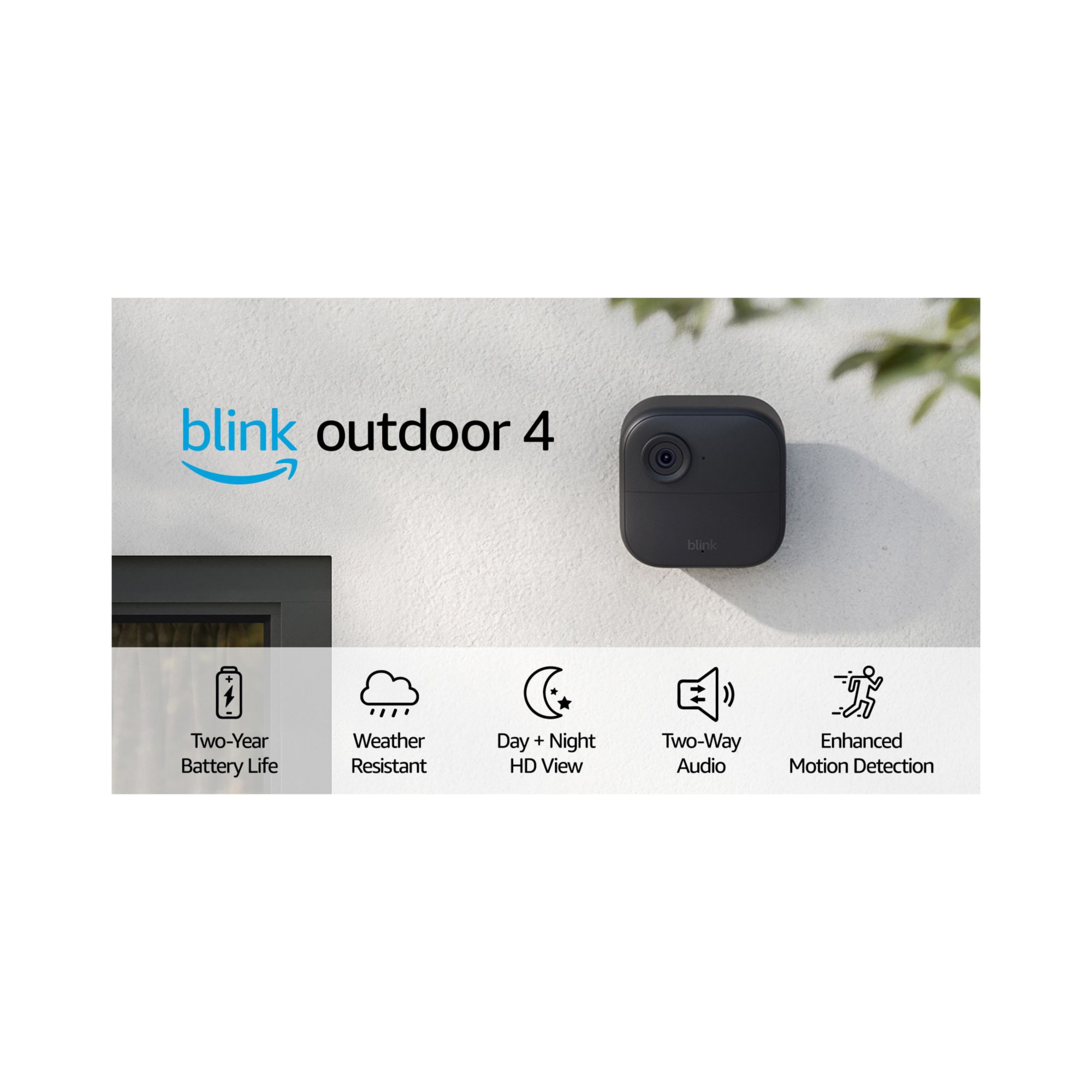 Blink Outdoor 4 3-Camera Wireless 1080p Security System with Up to Two-year  Battery Life Black B0B1N5FK48 - Best Buy