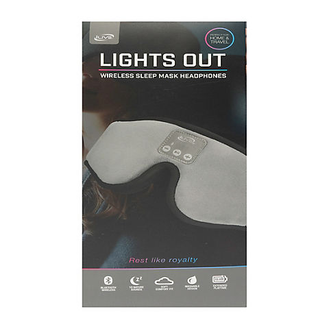 iLive Lights Out Wireless Sleep Mask Headphones - Gray