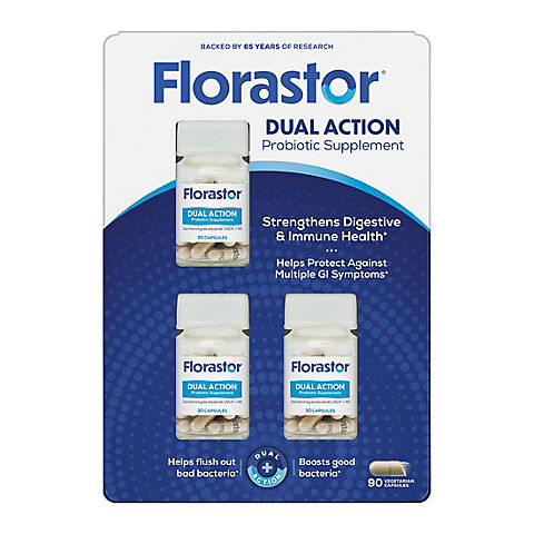 Florastor Daily Probiotic Supplement With Saccharomyces Boulardii CNCM I-745, 90 ct.