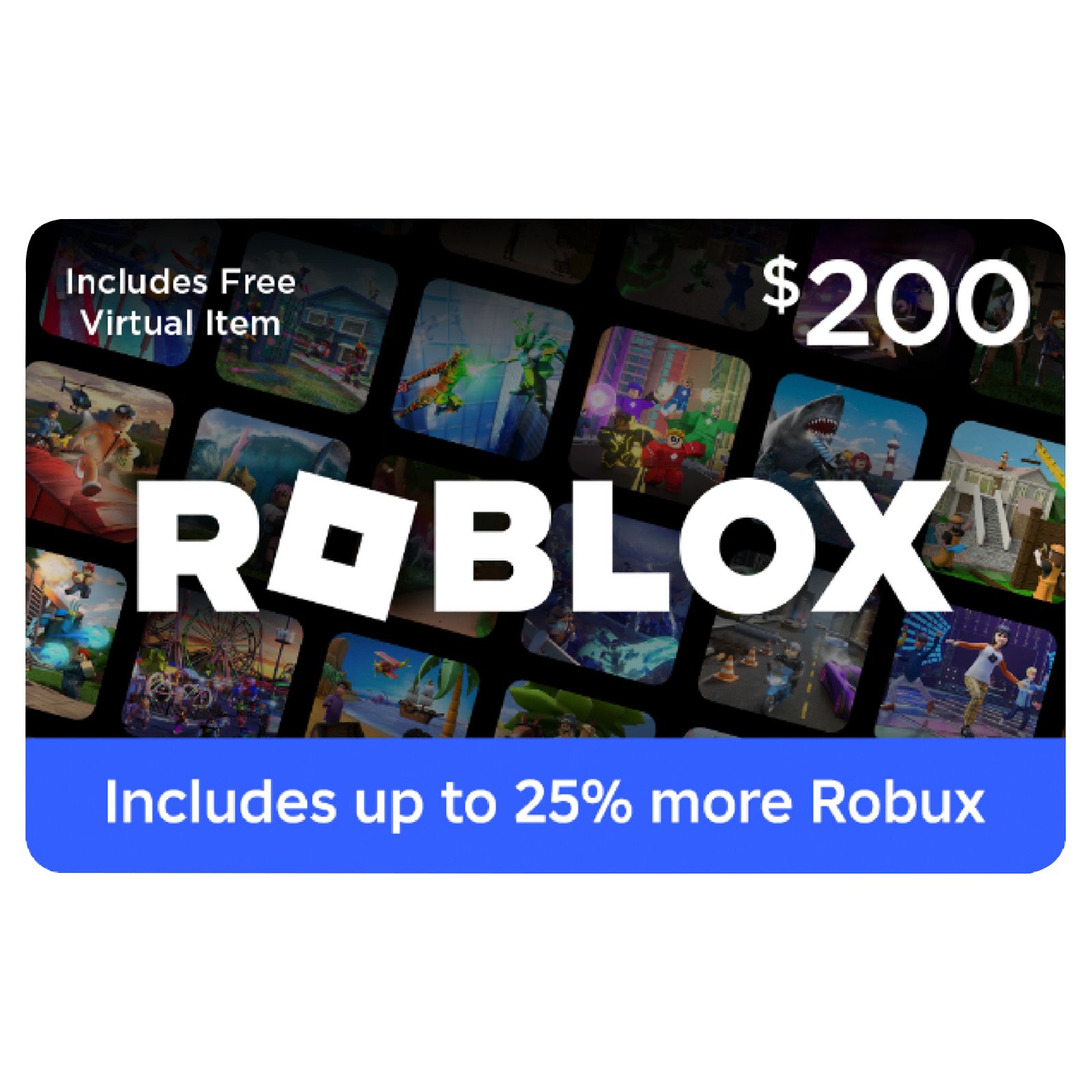 Roblox $200 Digital Gift Card [Includes Exclusive Virtual Item