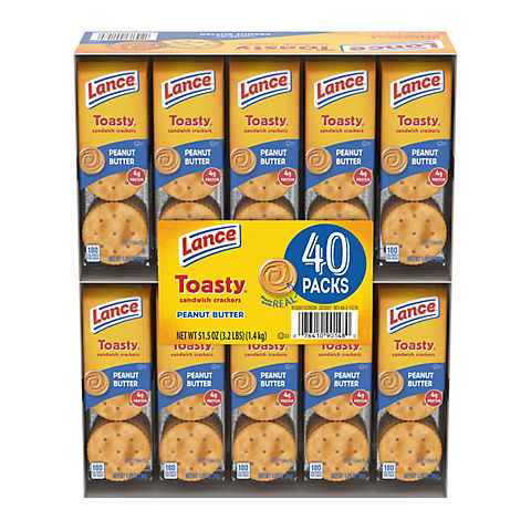 Lance Sandwich Crackers Toasty Peanut Butter, 40 ct.