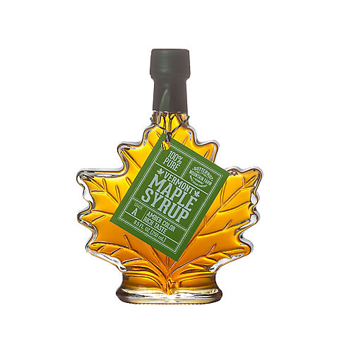 Butternut Mountain Farm Vermont Amber Rich Syrup In Maple Leaf Glass Bottle, 8.5 oz.