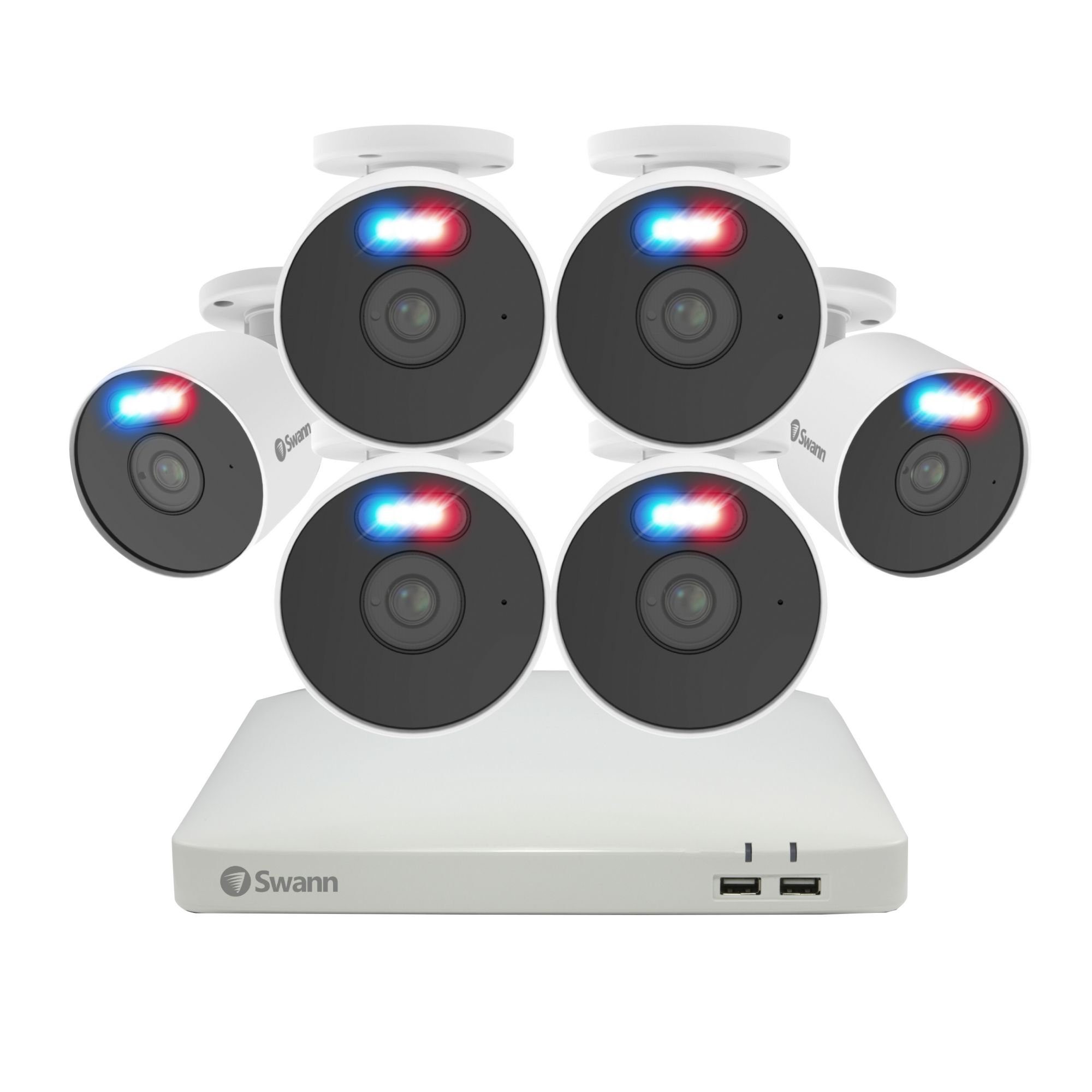 Swann （スワン）DVRシステム ８チャンネル　カメラ６台セット Swann 6 Camera 8 Channel 1080p FHD Audio/Video Security System