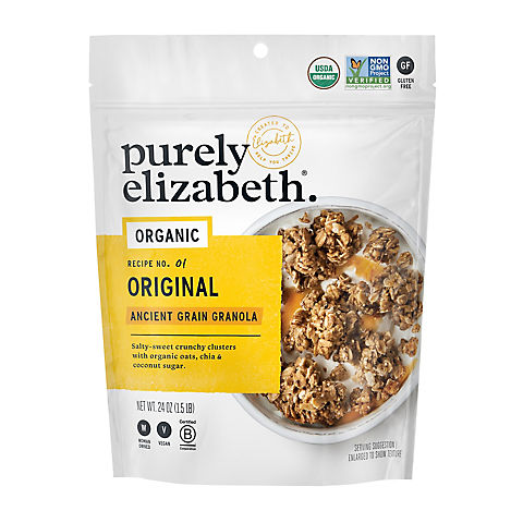 Purely Elizabeth Ancient Grain Granola Gluten Free Non-GMO Organic Original, 24 oz.