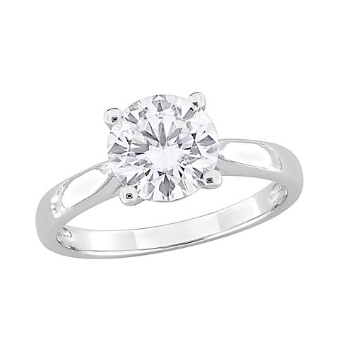 1.8 ct. DEW Moissanite Solitaire Ring in Sterling Silver