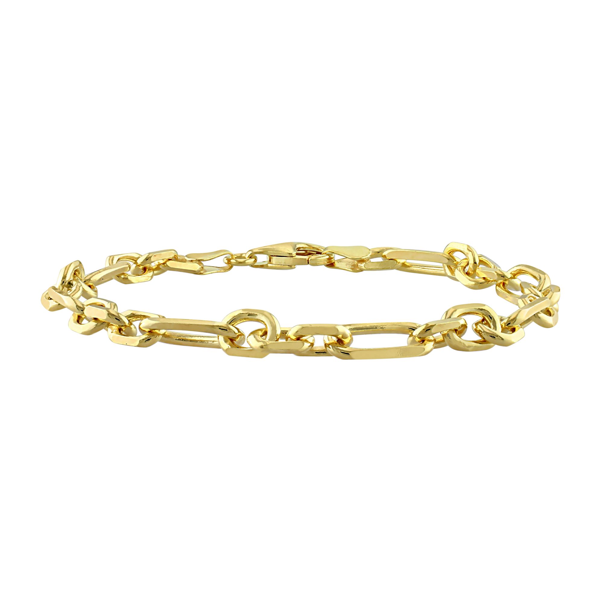 14K YELLOW GOLD HIGH POLISH OVAL ROLO CHAIN -3MM