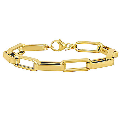 Alternate Link Bracelet in 14k Yellow Gold - 8"