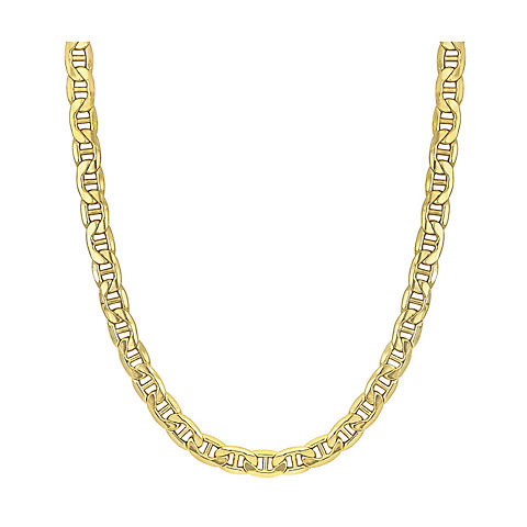Men's 7mm Mariner Link Chain Necklace in 10k Yellow Gold - 20"