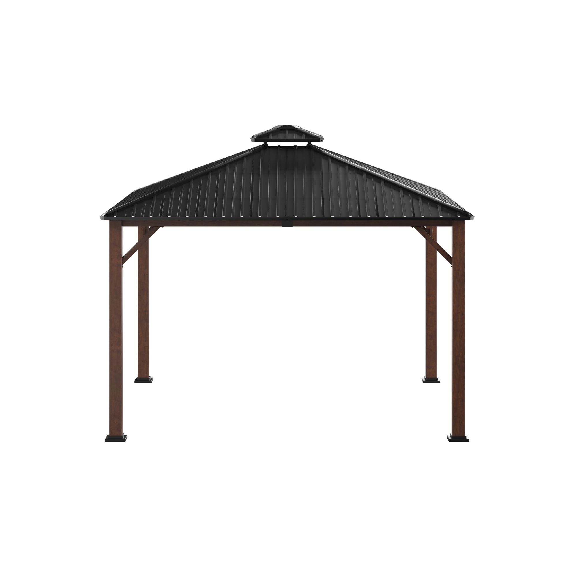 SunVilla Woodmont 12' x 12' Steel/Aluminum Hard Top Gazebo with Netting