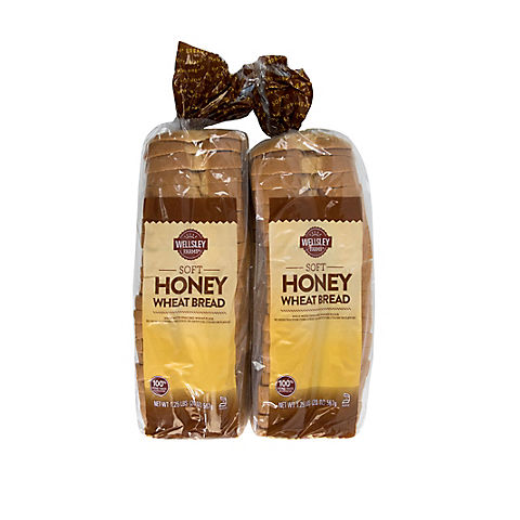 Wellsley Farms Honey Wheat Bread, 2 pk./40 oz.