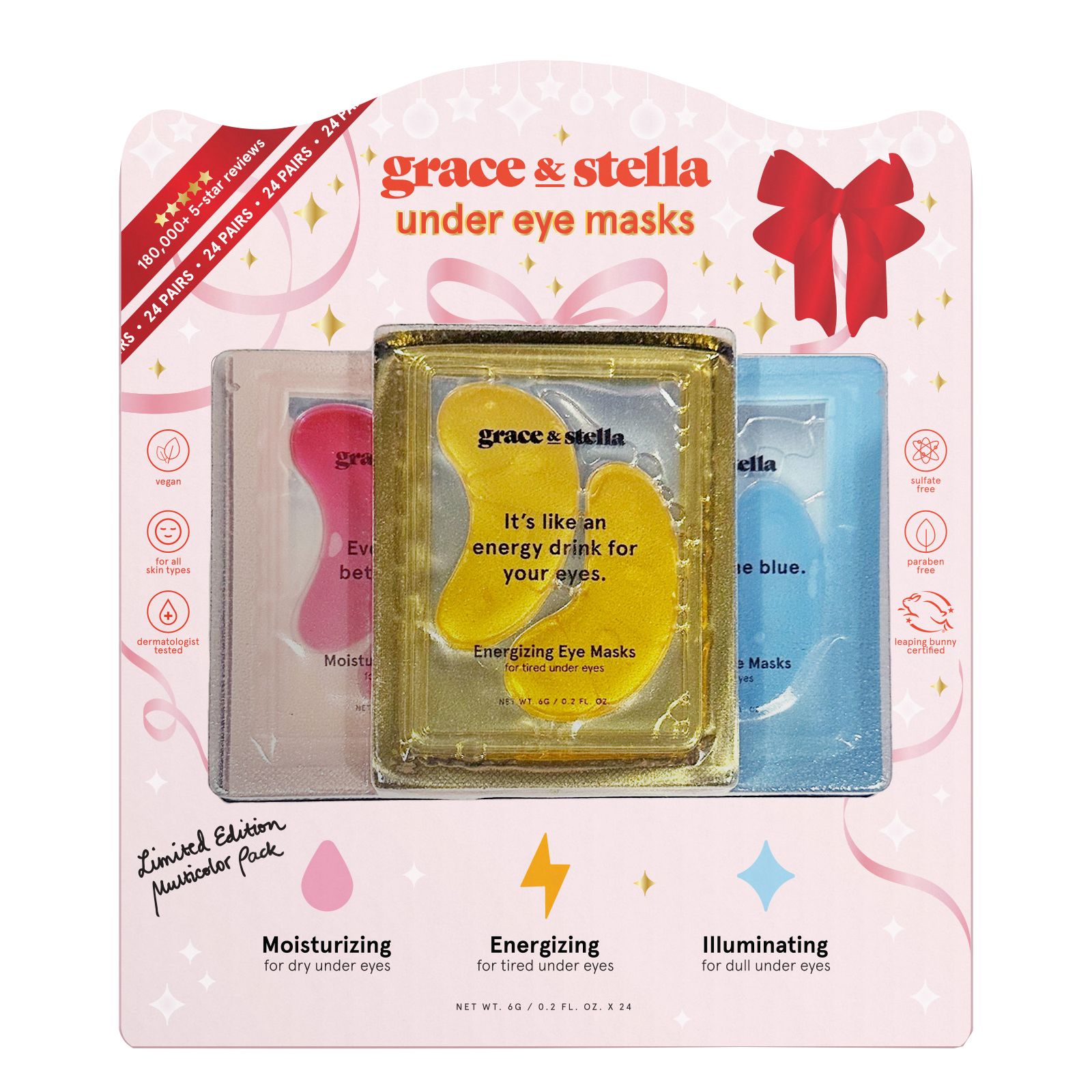 Grace & Stella Under Eye Masks Limited Edition Multicolor Pack