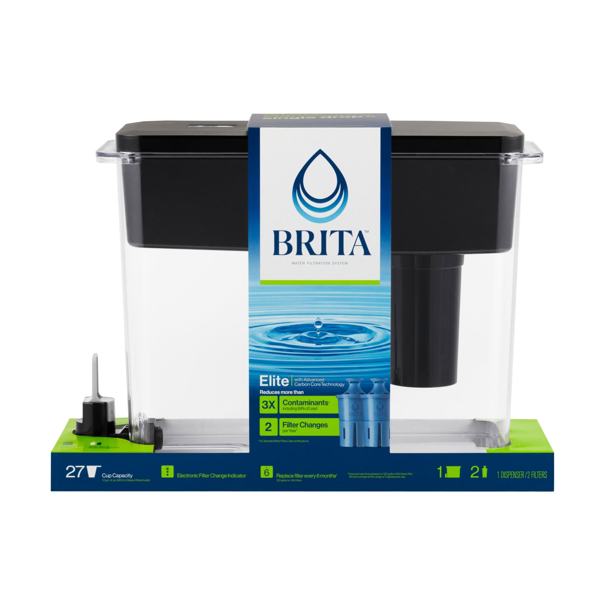 Brita Tap Water Filter, Water Filtration System Replacement Filters For  Faucets, Reduces Lead, BPA Free – White, 1 Count