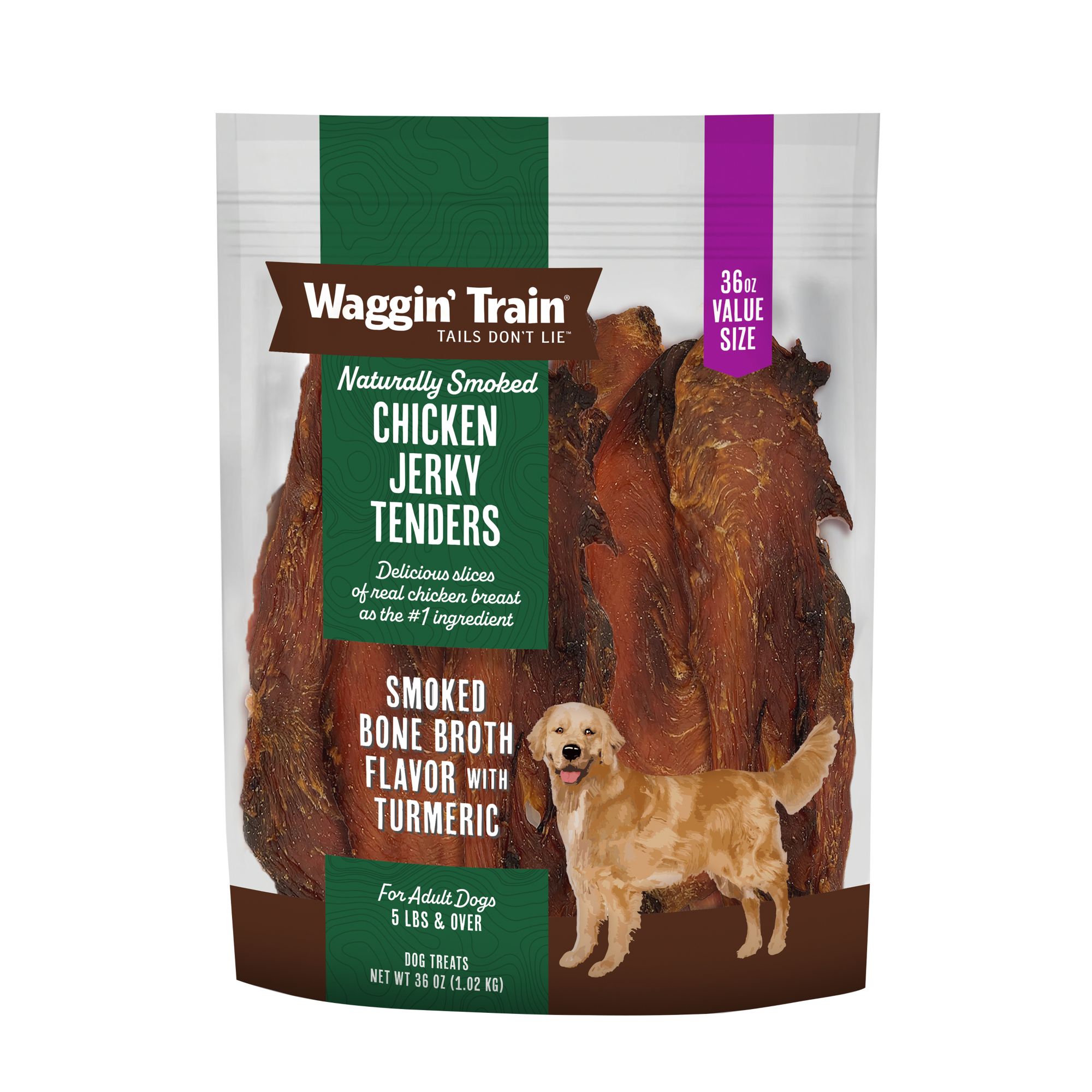 Waggin train chicken jerky dog treats 36 oz sale