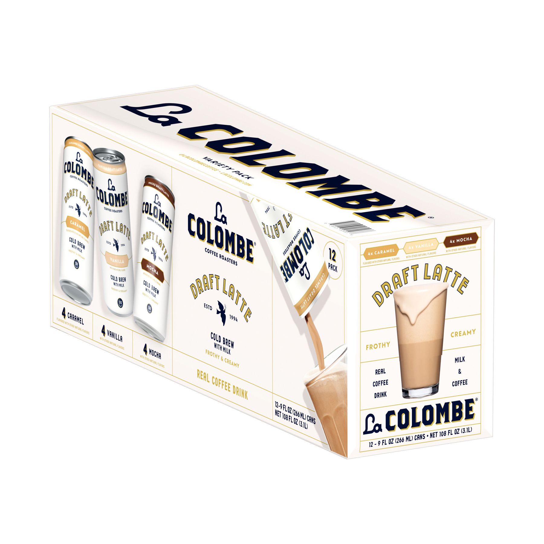 La Colombe Coffee Variety Latte Club Fridge Case Cans, 12 ct./9 oz.