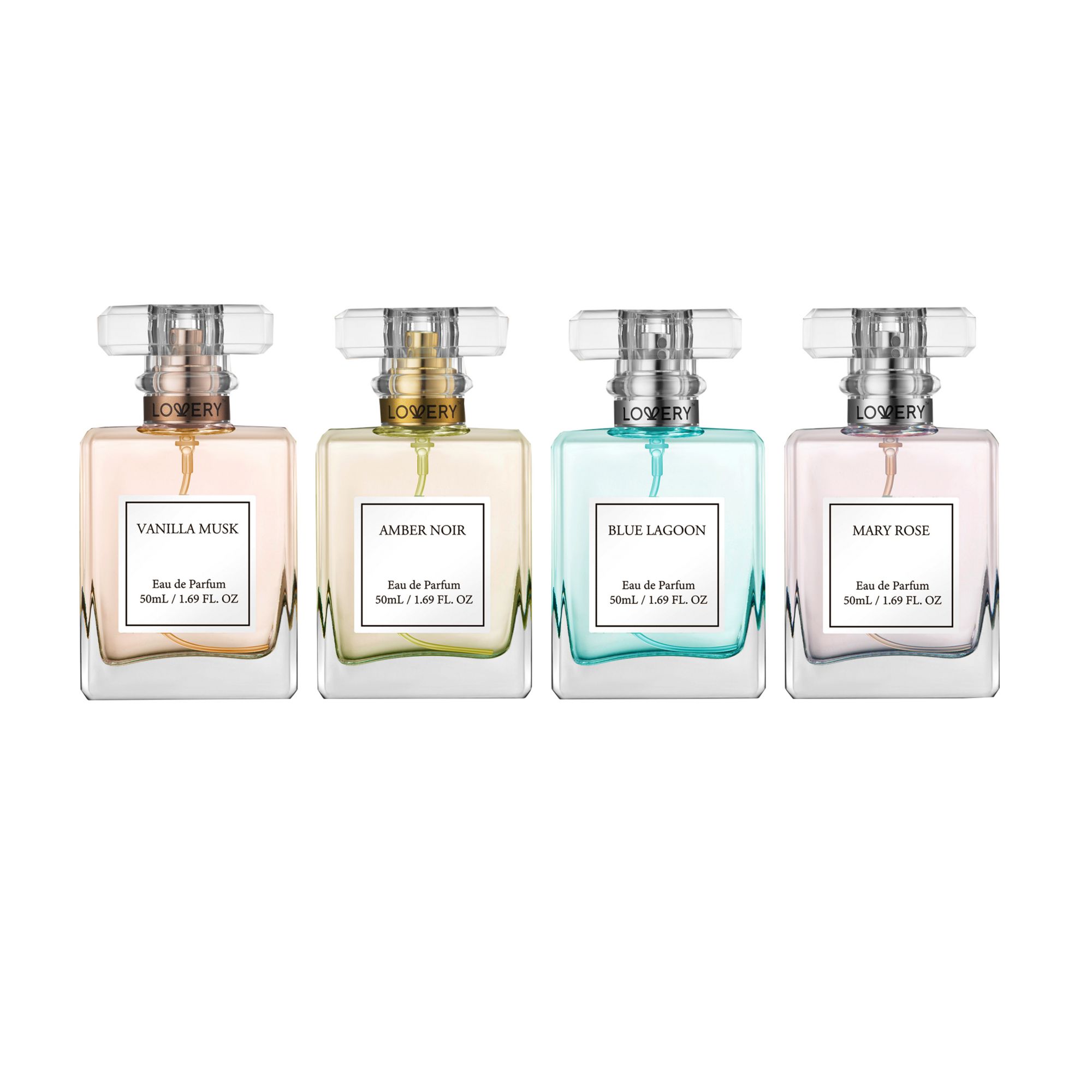 Lovery Mini Perfumes For Women, 5pc Assorted Floral Aroma Eau De