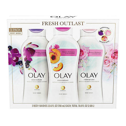 Olay Fresh Outlast Body Wash, 3 pk./23.6 oz.