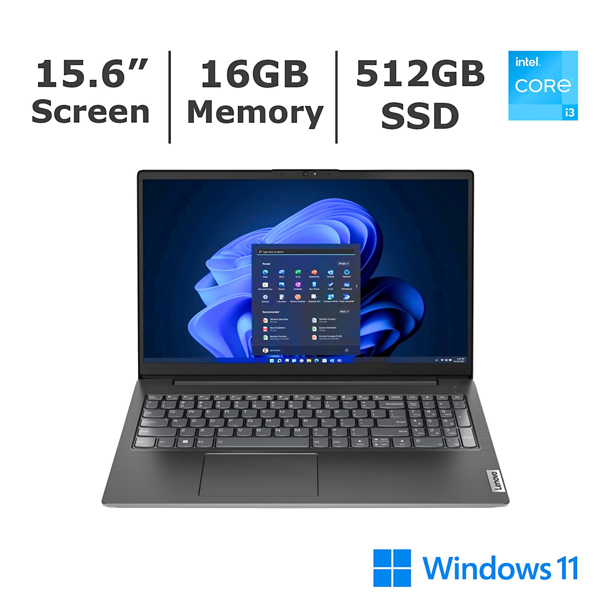 HP 15.6 in. Laptop, Intel Core i3-1315U - 8GB RAM, 512GB SSD