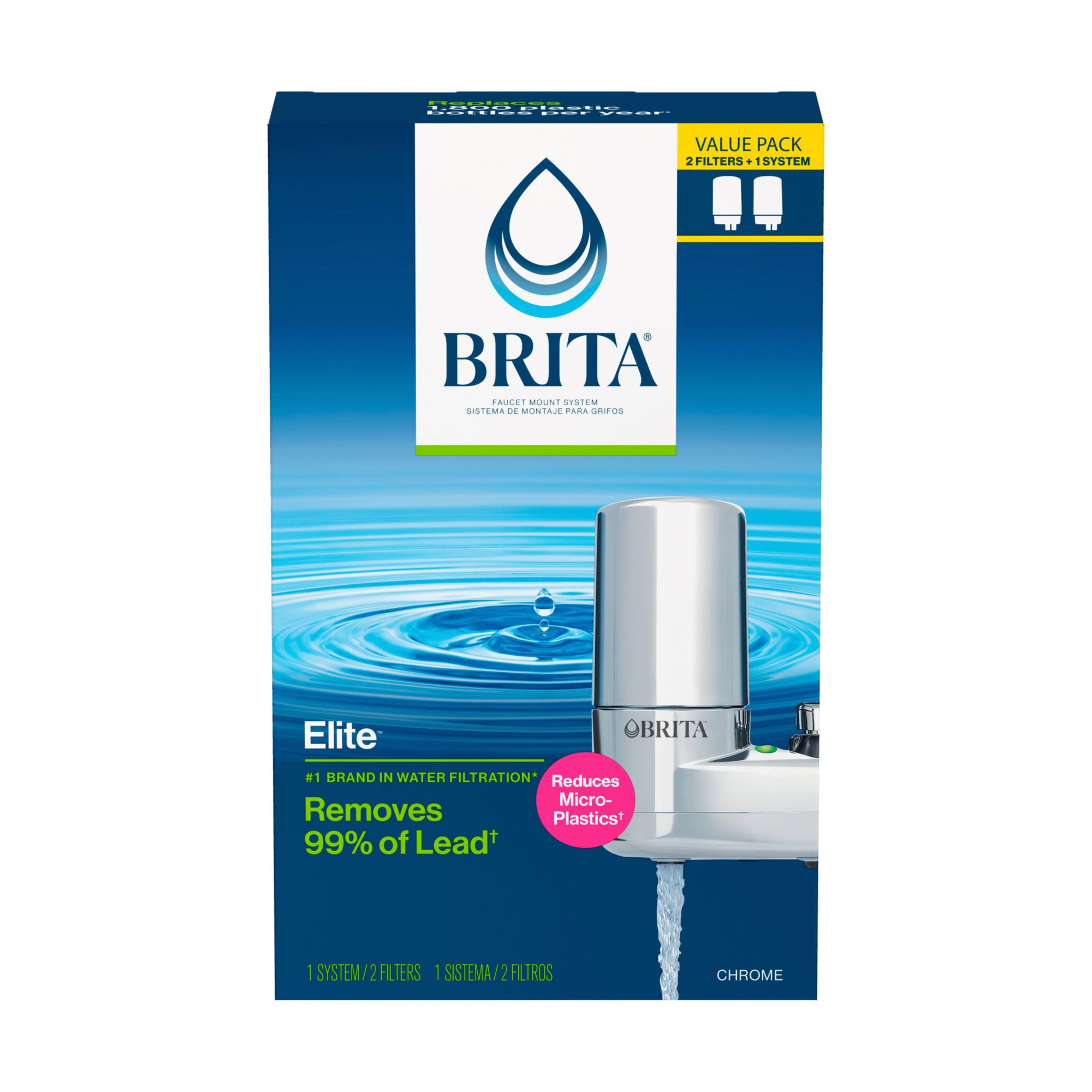 Brita Tap Water Filtration System Replacement Filters For Faucets - White -  2 ct 