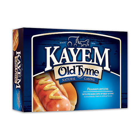 Kayem Old Tyme Natural Casing Franks, 2.5 lbs.