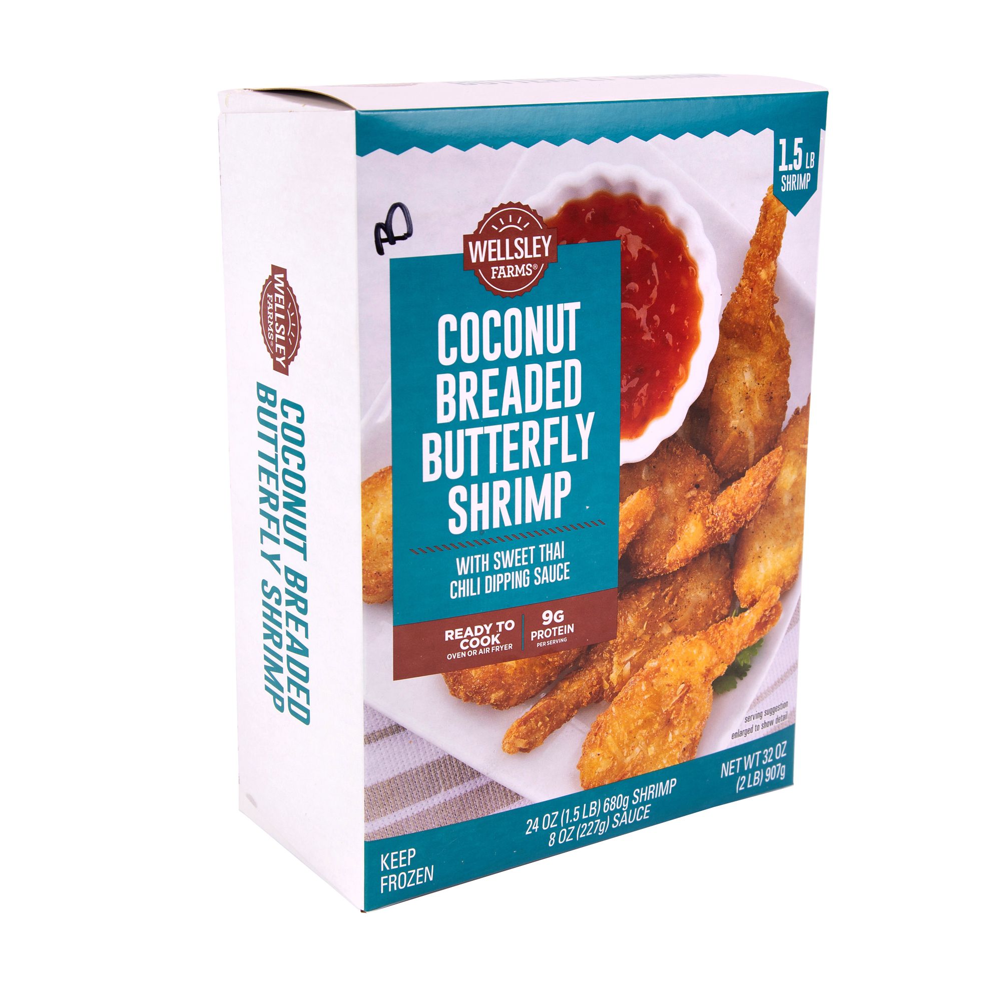 Wellsley Farms Coconut Breaded Shrimp with Sweet Thai Chili Dipping Sauce,  2 lbs.