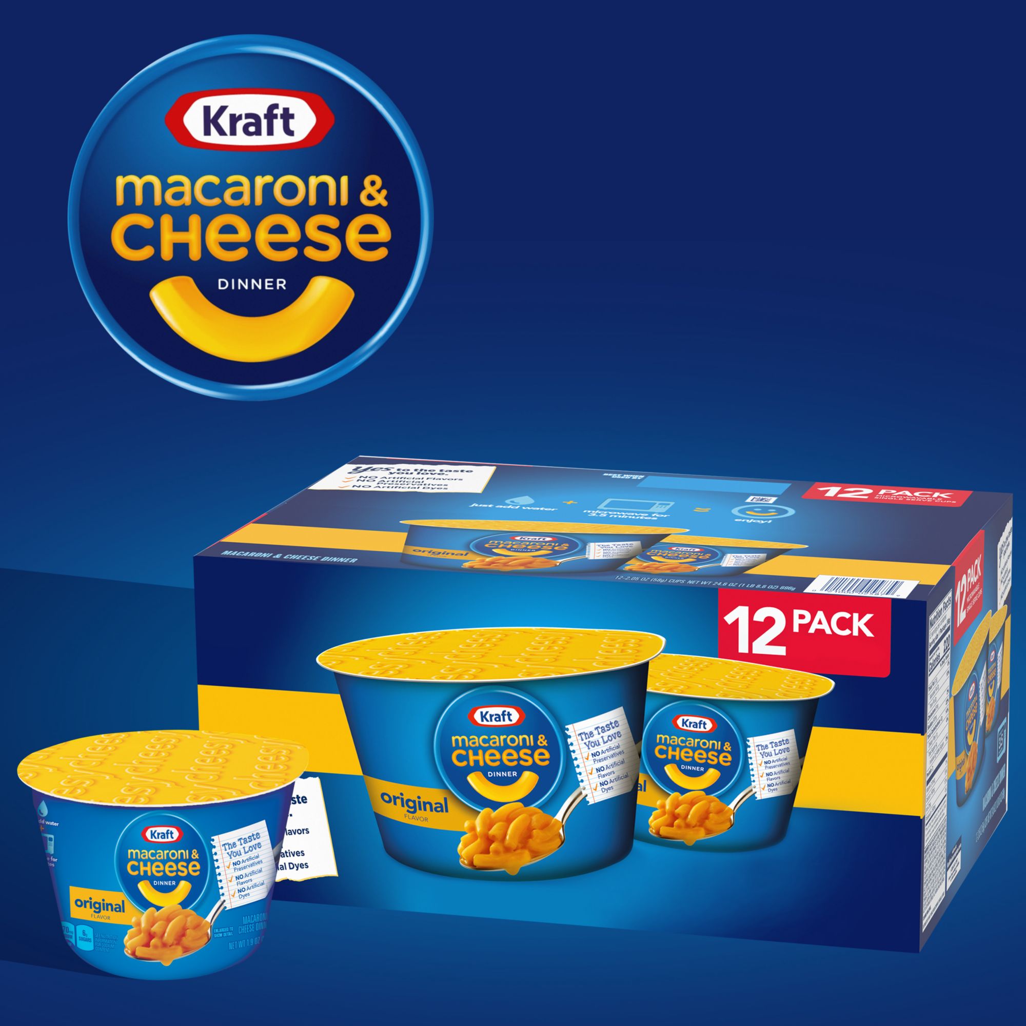 Kraft Original Mac N Cheese Macaroni and Cheese Cups Easy