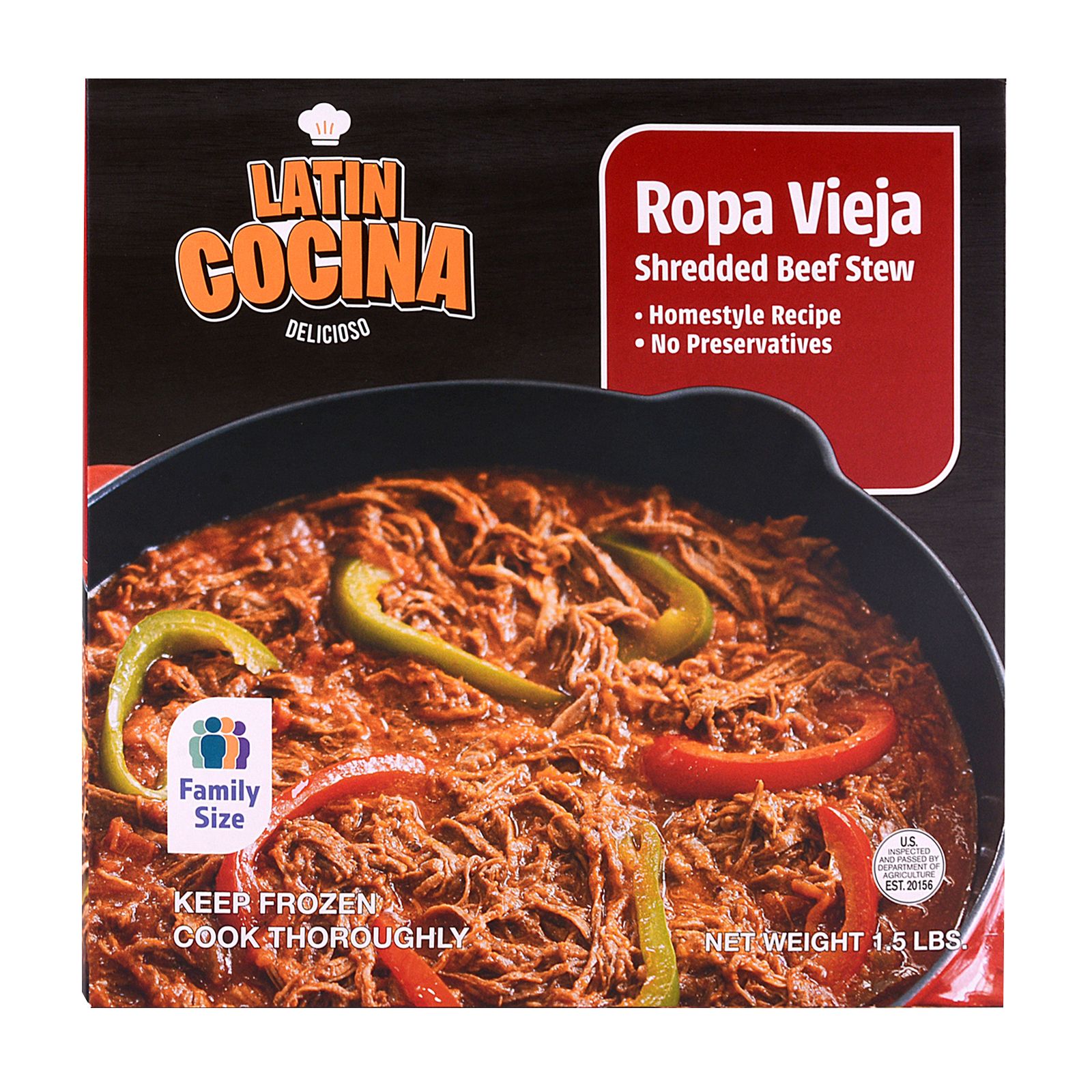 Latin Cocina Ropa Vieja, Shredded Beef Stew, BJ's