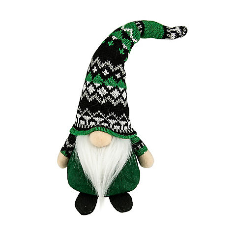 Northlight 11.5" LED Lighted St. Patrick's Day Boy Gnome with Green Irish Fair Isle Hat