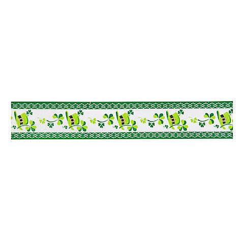 Northlight St. Patrick's Day Shamrock and Hat Wired Spring Craft Ribbon, 2.5" x 10 Yards
