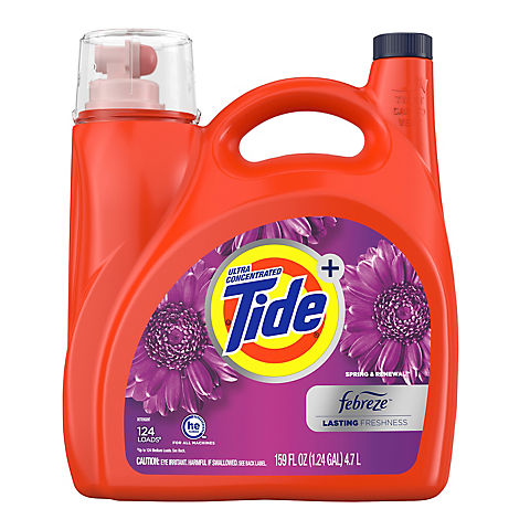 Tide Plus Febreze Freshness Spring & Renewal Liquid Laundry Detergent, 159 fl. oz.