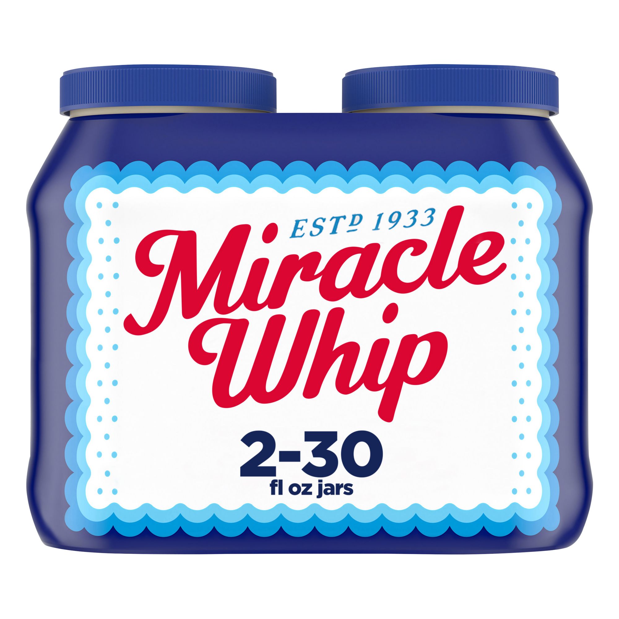 Miracle Whip Dressing, Creamy Mayo & Tangy - 2 pack, 30 fl oz