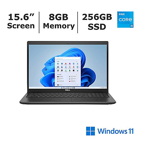 Dell Inspiron 15.6" FHD Notebook, Intel Core i5-1235U, 256GB SSD , 8GB Memory - Black
